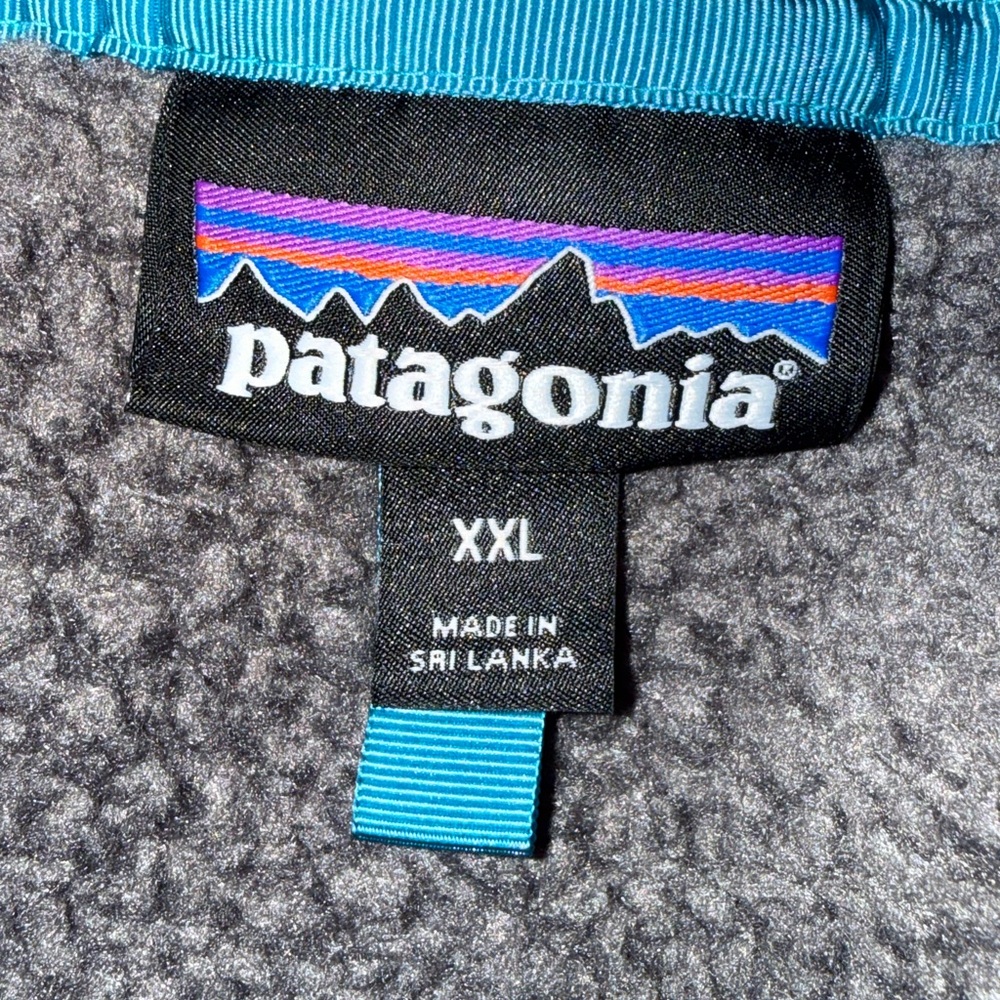 Patagonia Men’s Retro Pile Vest Gray Fleece with Black Trim Size XXL - Picture 3 of 3